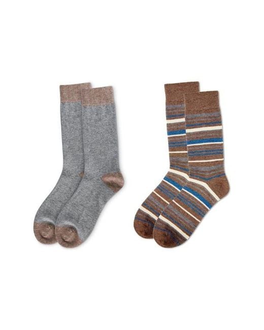 Memoi Black Assorted 2-Pack Crew Socks for men