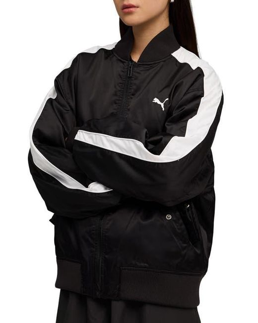 PUMA Black T7 Bomber Jacket for men