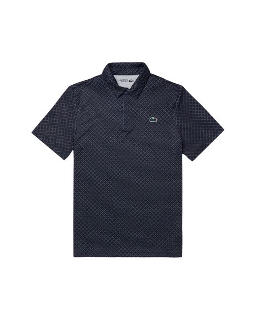 Lacoste Blue Regular Fit Print Stretch Polo Shirt for men