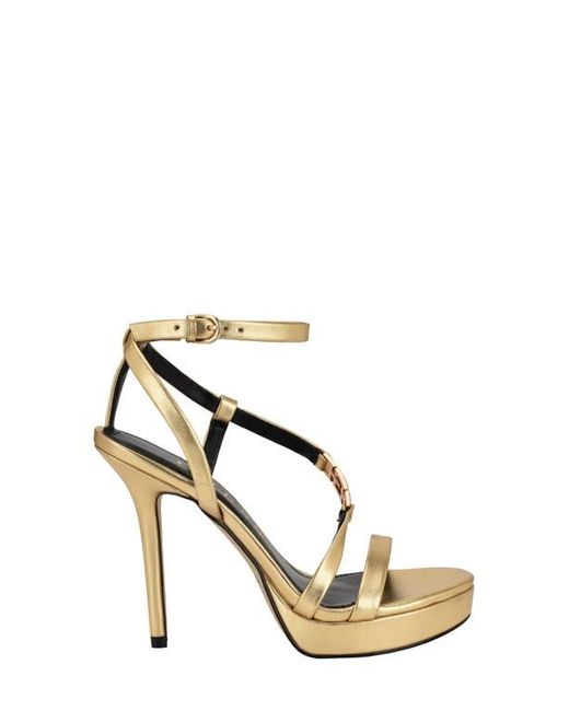 Guess Metallic Lucier 2 Strappy Platform Sandal