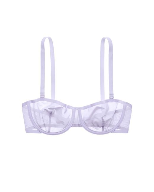 CUUP Purple The Balconette Mesh Underwire Bra