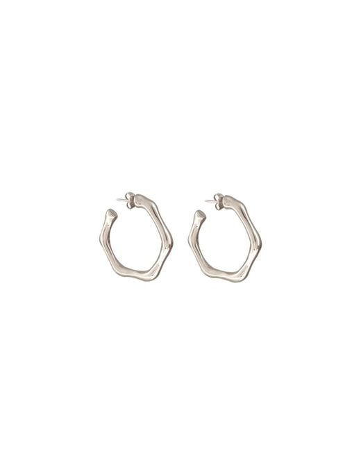 CXC Metallic Bambú Hoop Earrings