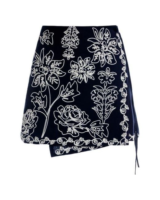 Agua Bendita Black Danina Batik Wrap Cover-Up Skirt
