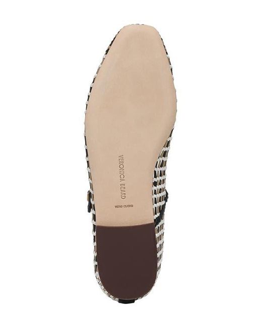 Veronica Beard White Ellie Woven Flat