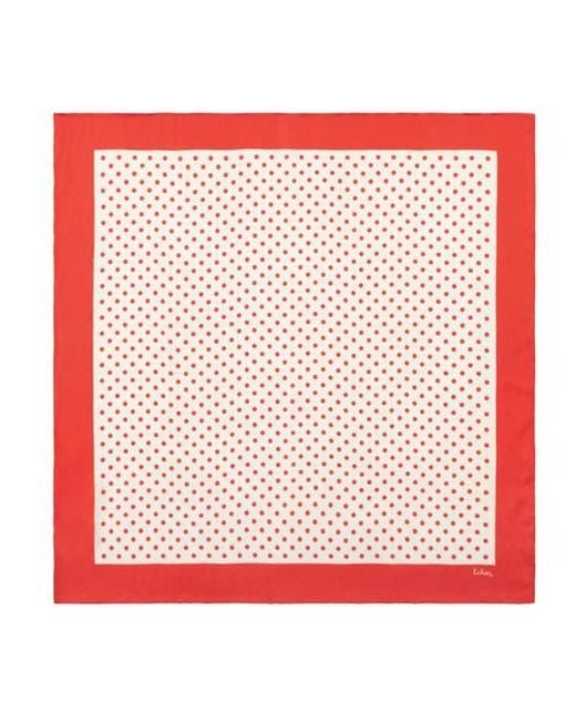Echo Red Pin Dot Silk Scarf