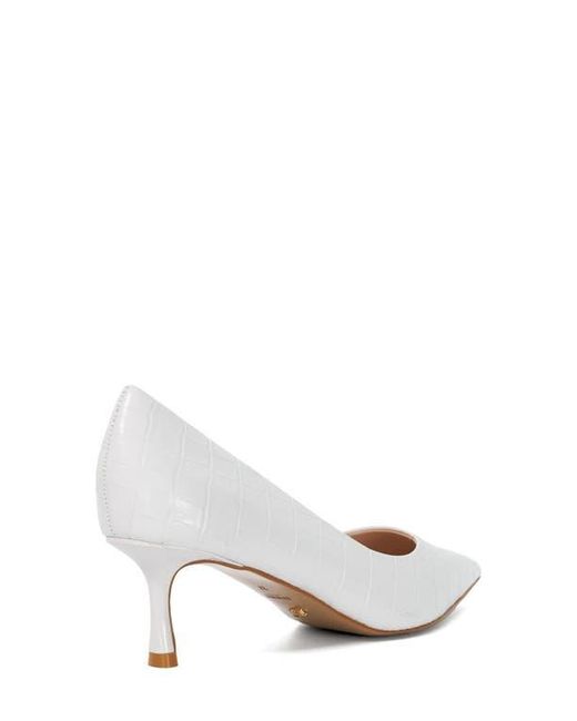 Dune White Achievable Pointed Toe Pump