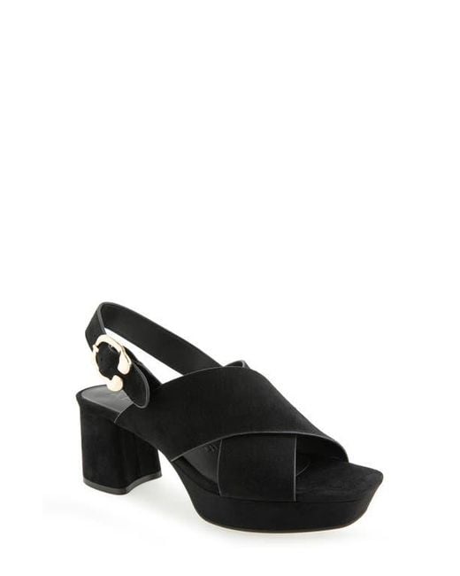 Aerosoles Black Pura Platform Sandal