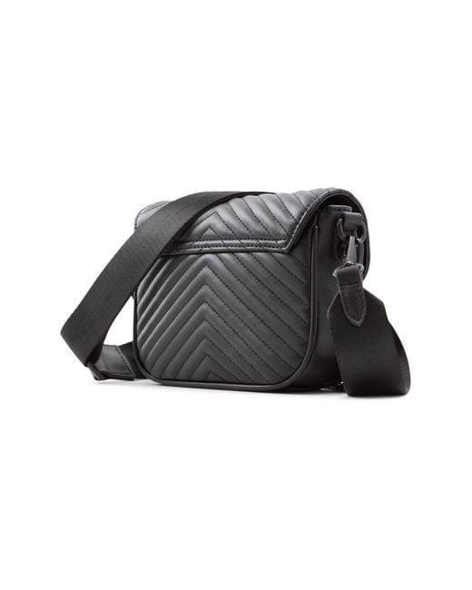 ALDO Unilax Chevron Quilted Faux Leather Crossbody Bag in Black Lyst