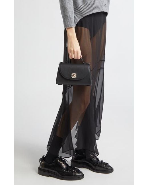 【Simone Rocha】バレンタイン レザーショルダーバッグ Simone Rocha Pochette Valentine Leather Crossbody Bag in