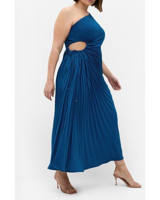 city chic blue dress Avenue Plus Size Tier Cotton Dress - Navy Peacoat