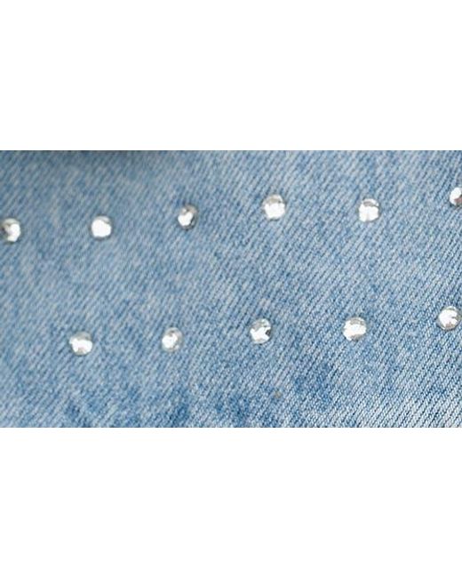 Bayeas Blue Oversize Rhinestone Denim Jacket