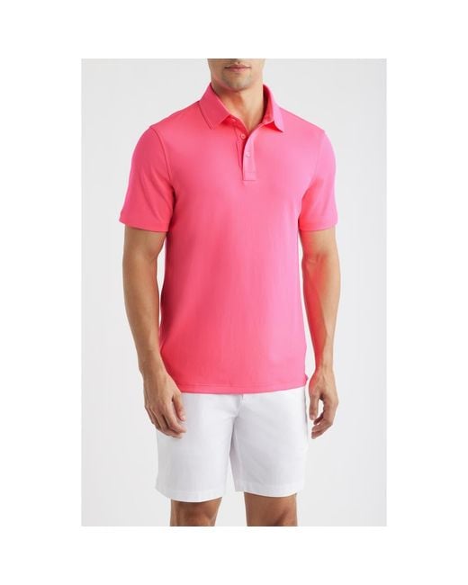 G/FORE Red Essential Performance Piqué Golf Polo for men