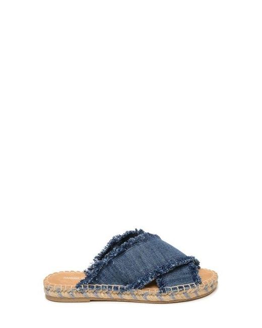 Minnetonka Blue Pepper Espadrille Slide Sandal