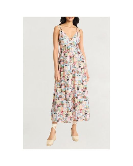 The Good Journey Multicolor Double Strap Maxi Sundress
