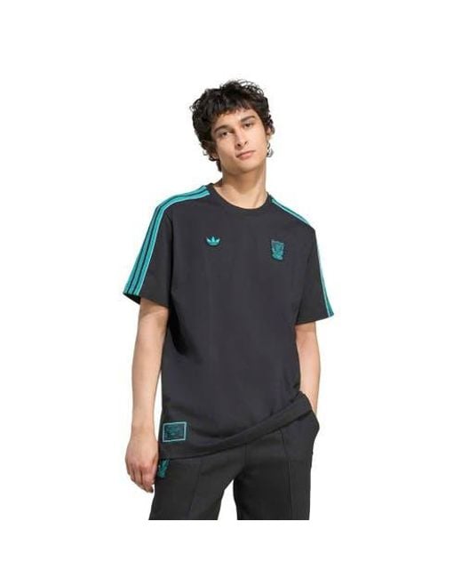 Adidas Black Liverpool Terrace Icons T-Shirt for men