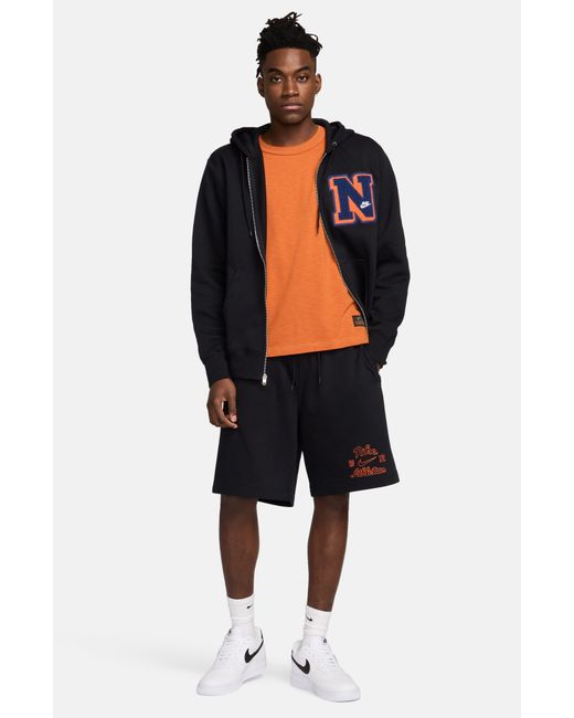 Nike Black Sportswear Club French Terry Varsity Shorts for men