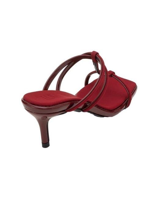 Prologue Shoes Red Mocha Strap Heel Sandal