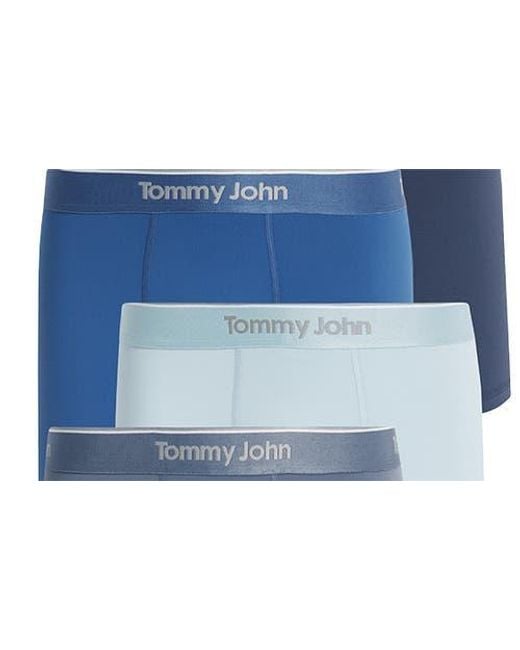 Tommy John Blue Micro Stretch 4-Pack 4-Inch Boxer Briefs for men