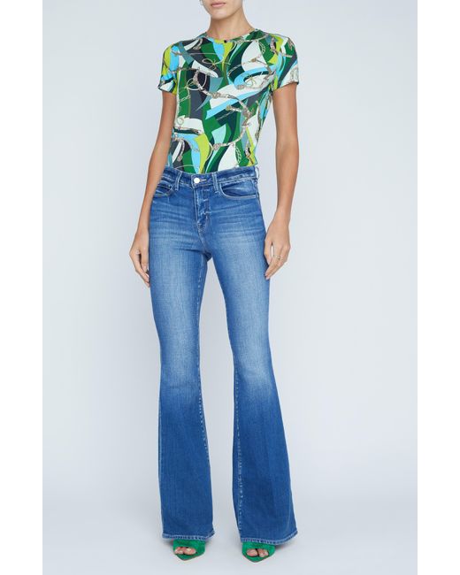 L'Agence Blue Bell High Waist Flare Jeans