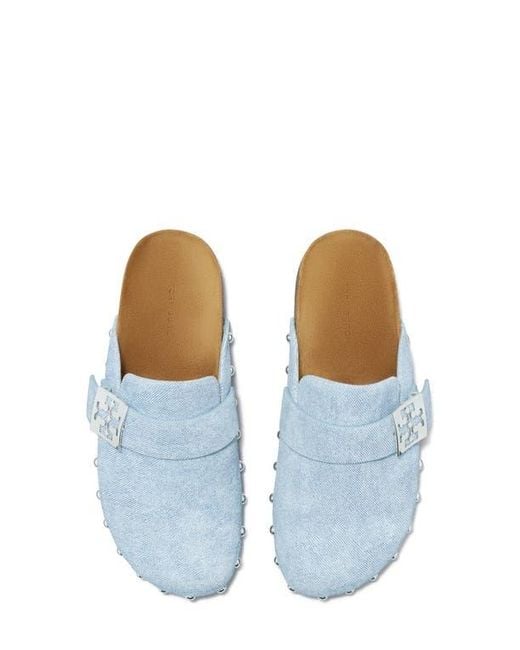 Tory Burch White Mellow Stud Mule