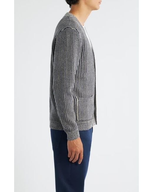 Alex Crane Gray Vale Merino Wool V-Neck Cardigan for men