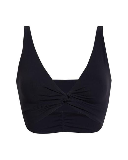 Free People Blue Never Better Twist Front Sports Bra