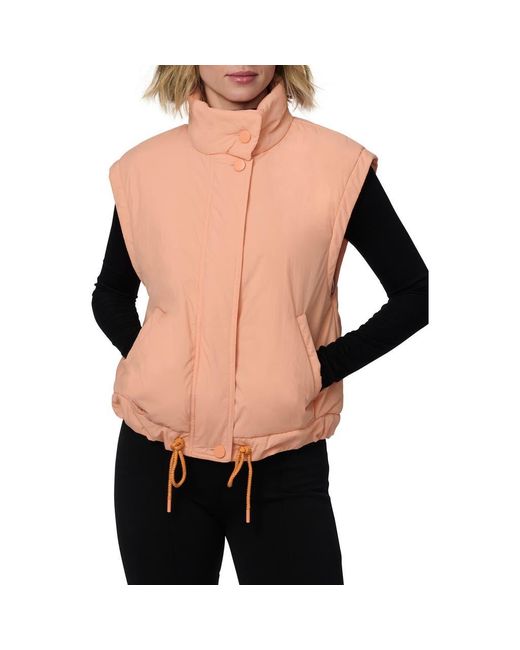 Bernardo Black Recycled Nylon Crinkle Vest