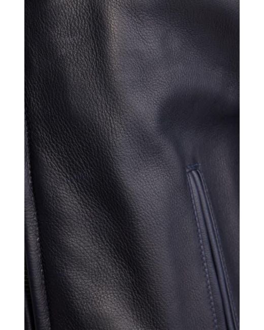 Schott Nyc Black Café Racer Oil Tanned Leather Moto Jacket for men