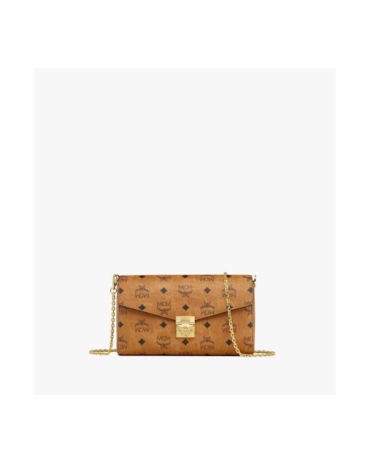 MCM Brown Tracy Chain Wallet
