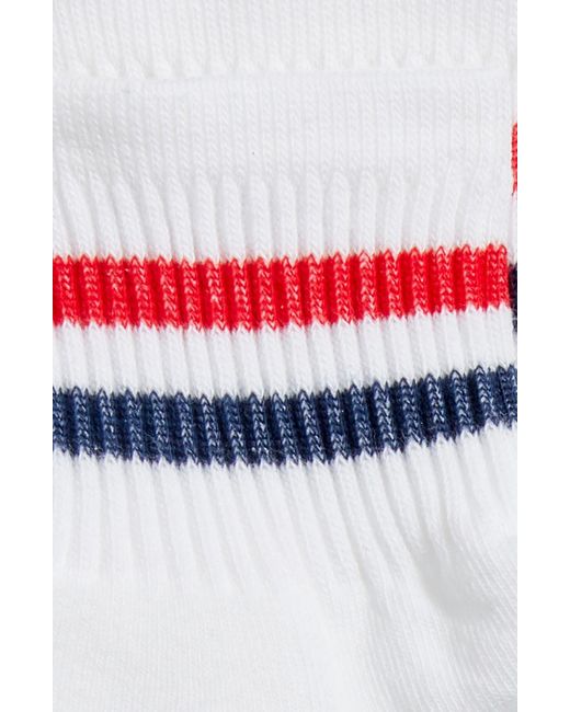 American Trench White Stripe Ankle Socks for men