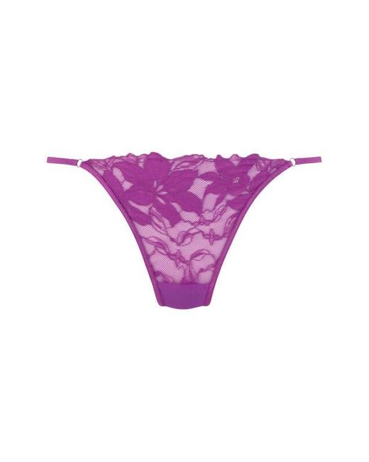 Hunkemöller Purple Ingrid Embroidered Mesh G-String
