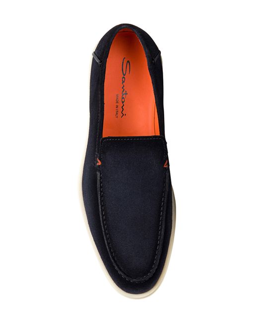 Santoni Blue Botanist Slip-on Shoe for men