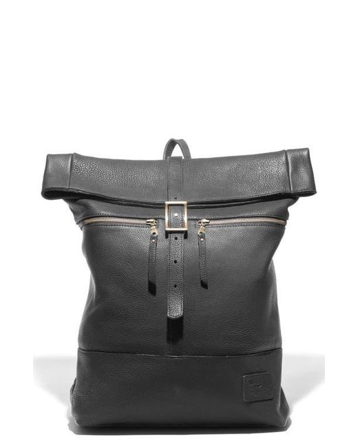 Will Leather Goods Black Roll Top Backpack