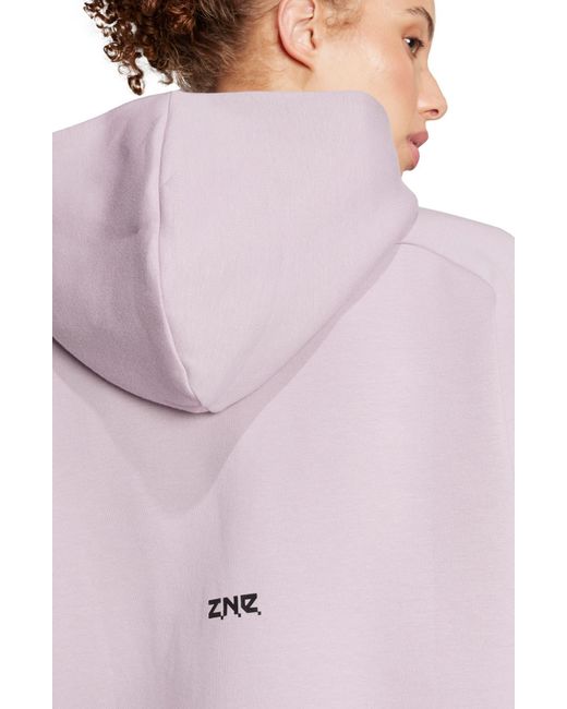 Adidas Pink Z. N.e. Loose Fit Performance Zip Hoodie