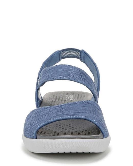 Bzees Blue Cheerful Quarter Strap Slip-On Sandal