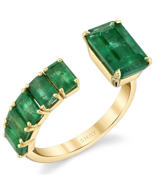 SHAY Green Floating Emerald Ring