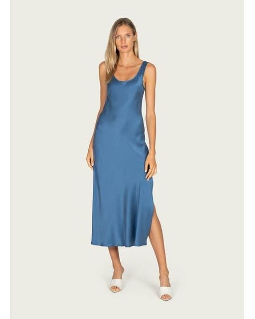 SECRET MISSION Blue Phillipa Maxi Tank Dress