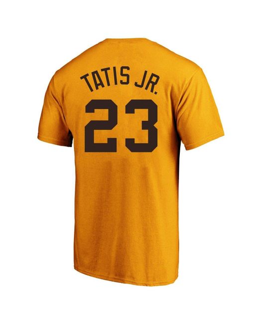 Men's Fernando Tatis Jr. Oatmeal/Heathered Charcoal San Diego Padres Big &  Tall Name & Number