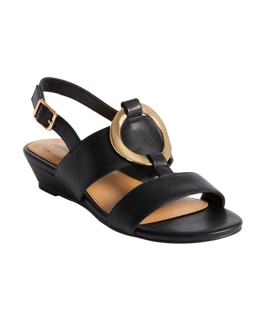 Comfortview Black The Rosetta Sandal