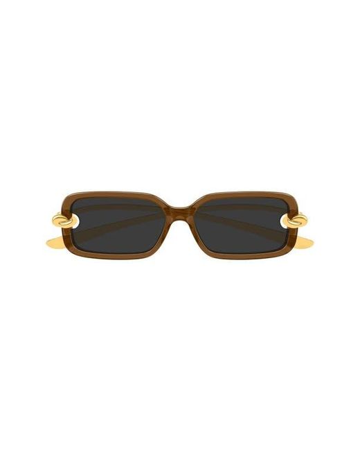 Bottega Veneta Brown 56Mm Rectangular Sunglasses