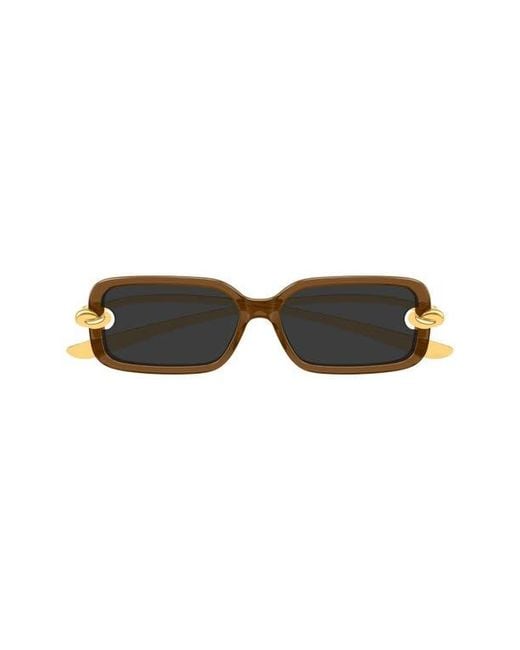 Bottega Veneta Brown 56Mm Rectangular Sunglasses