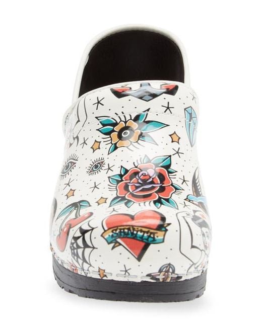 Sanita Metallic Rockabilly Print Clog
