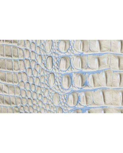 Brahmin White Medium Asher Croc Embossed Leather Tote