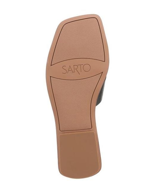 Sarto Black Etta Toe Loop Sandal