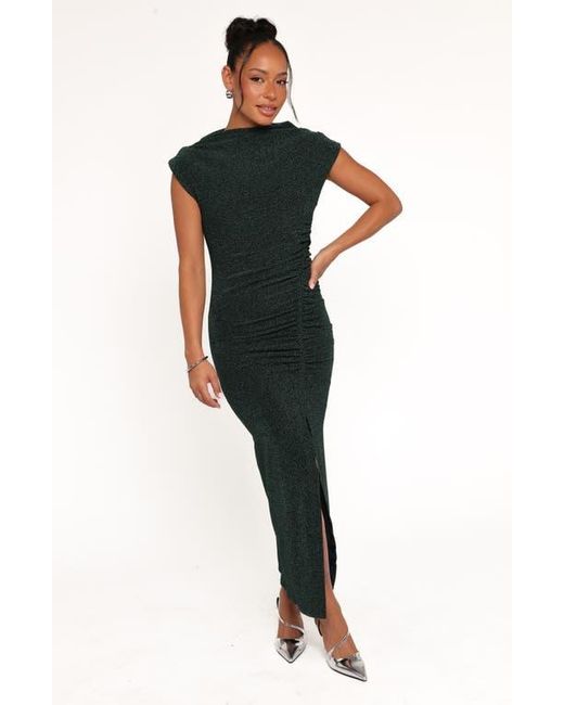 Midaxi Dress Metallic Knit Midi Dress Petal Pup Women's Mel Metallic Knit  Midi Dress