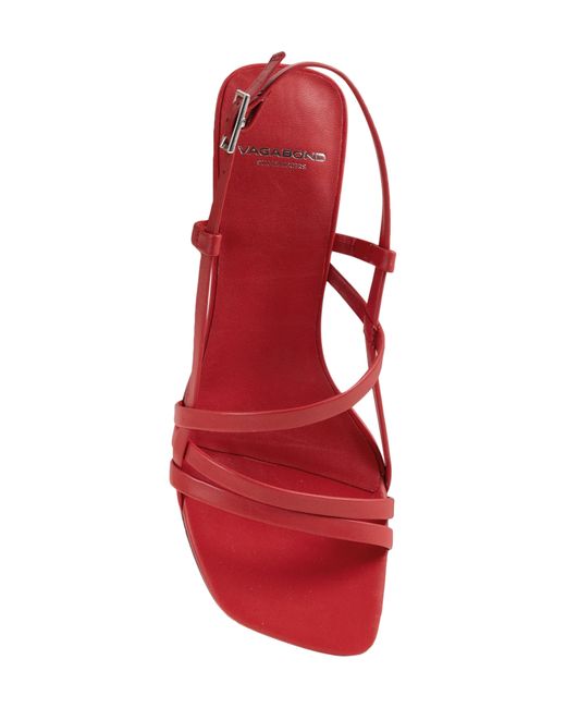 Vagabond Red Jonna Slingback Kitten Heel Sandal