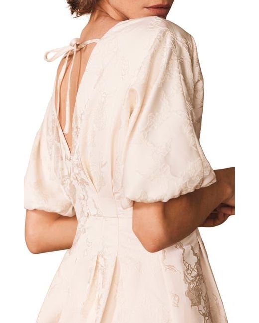 Mint Velvet Natural Jacquard Midi Dress
