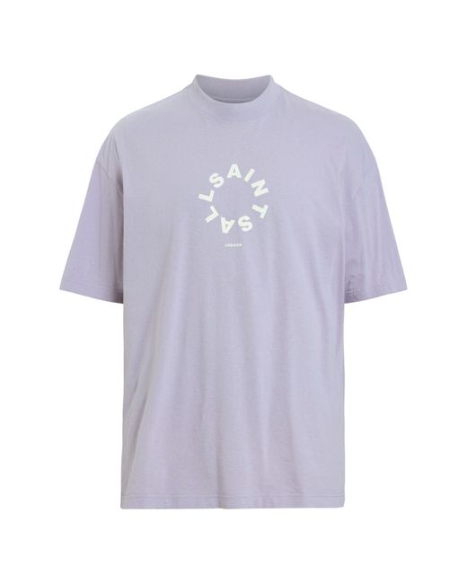 AllSaints Purple Tierra Logo Graphic T-shirt for men
