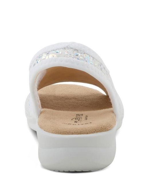 Flexus by Spring Step White Nyaman Slingback Sandal
