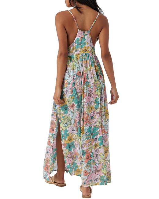 O'neill Sportswear Multicolor Saltwater Essentials Floral Maxi Dress
